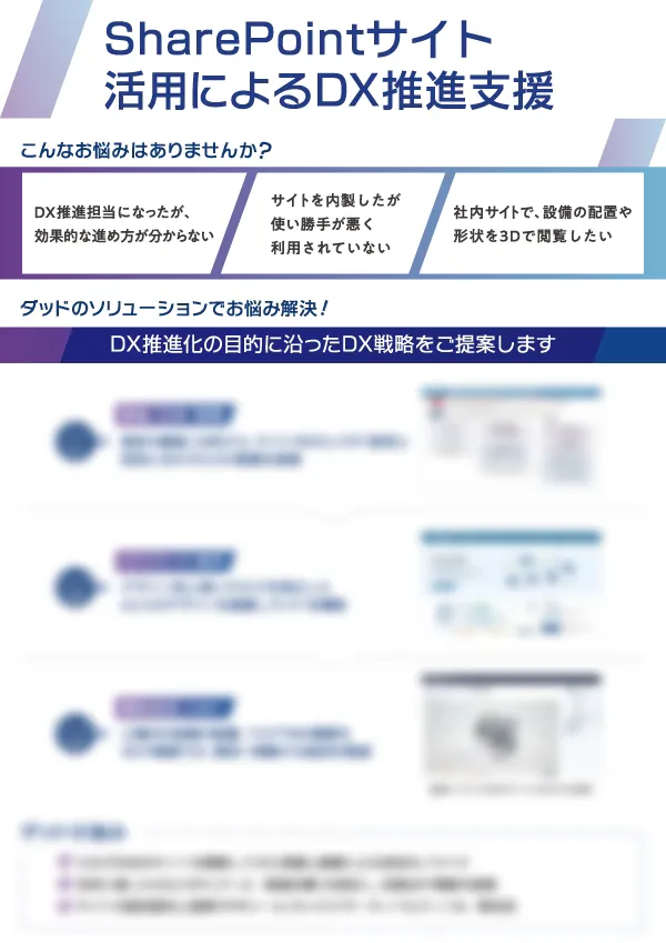 SharePointサイト活用によるDX推進支援